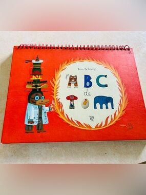 Large Tom Schamp ABC Illustrated Spiral Board Book - French